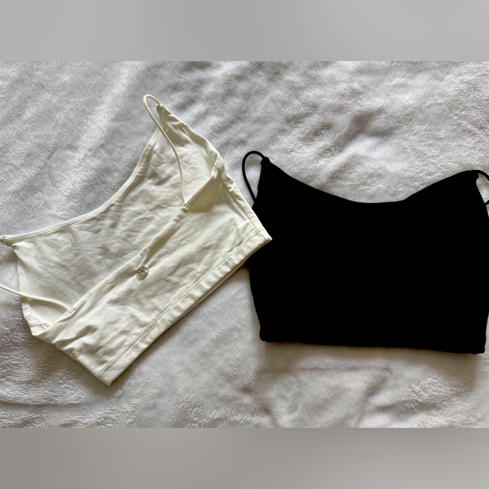 Buff Bunny Collection Women's Black and White sports bras.